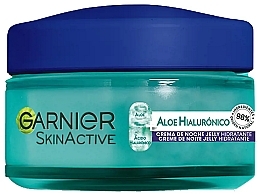 Nawilżający krem do twarzy na noc - Garnier Skin Active Hyaluronic Aloe Moisturizing Jelly Night Cream — Zdjęcie N2