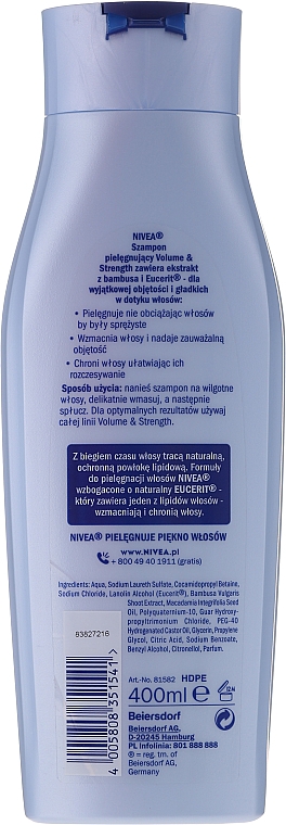 Pielęgnujący szampon zwiększający objętość włosów cienkich - NIVEA Hair Care Volume Care Shampoo  — Zdjęcie N13
