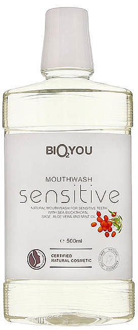 Płyn do płukania wrażliwych zębów - Bio2You Mouth Wash For Sensitive Teeth  — Zdjęcie N1