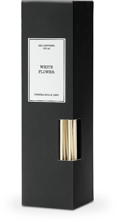 Dyfuzor zapachowy White flower - Cereria Molla White Flowers Reed Diffuser — Zdjęcie N2