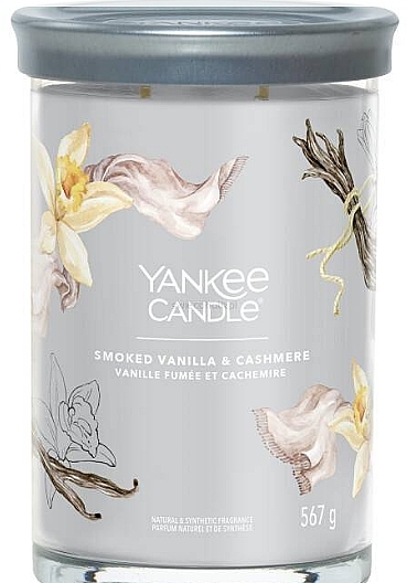 Świeca zapachowa w szkle Smoked Vanilla & Cashmere, 2 knoty - Yankee Candle Singnature — Zdjęcie N1