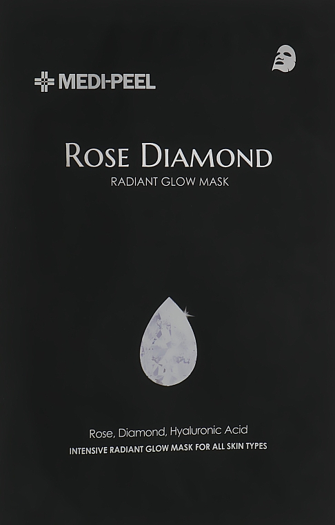 Maska w płachcie z proszkiem diamentowym - MEDIPEEL Rose Diamond Radiant Glow Mask — Zdjęcie N1