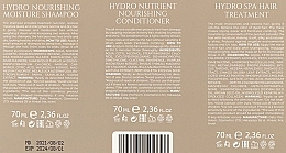 Zestaw do nawilżania włosów - Hadat Cosmetics Hydro Nourishining Set (shm/70ml + cond/70ml + mask/70ml + bag) — Zdjęcie N3