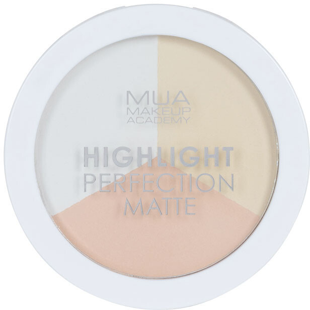 Potrójny rozświetlacz do twarzy - MUA Makeup Highlight Perfection Matte