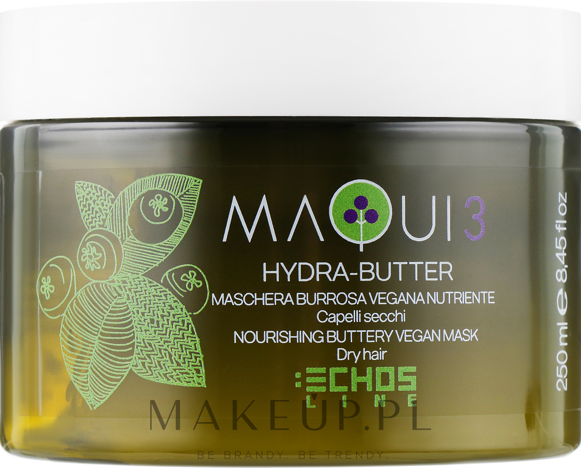 Odżywcza olejkowa maska do włosów - Echosline Maqui 3 Nourishing Buttery Vegan Mask — Zdjęcie 250 ml