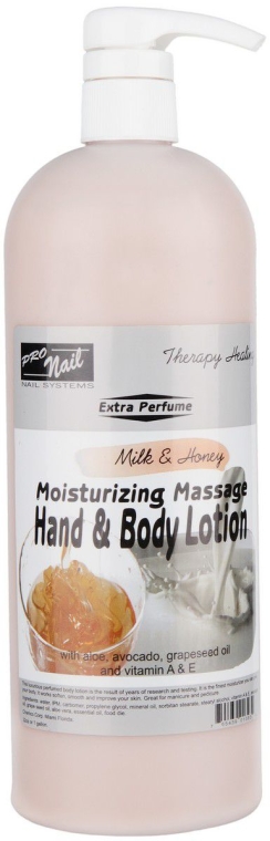 Nawilżający balsam do rąk i ciała Mleko i miód - Pro Nail Therapy Healing Milk and Honey Moisturizing Hand and Body Lotion