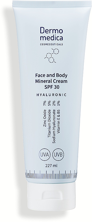 Krem do twarzy i ciała - Dermomedica Hyaluronic Face & Body Mineral Cream SPF30 — Zdjęcie N1