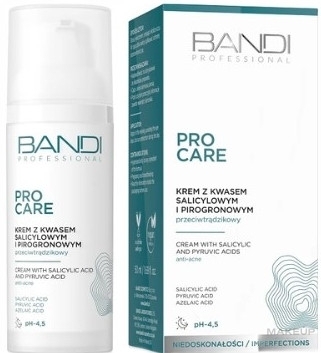 Krem do twarzy z kwasem salicylowym i pirogronowym - Bandi Professional Pro Care Salicylic And Pyruvic Acid Face Cream — Zdjęcie 50 ml