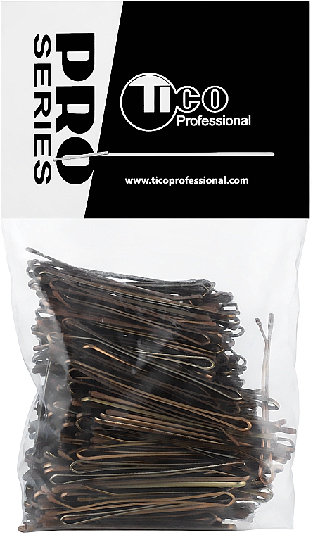Wsuwki do włosów, 40mm, brązowe - Tico Professional — Zdjęcie N2