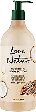 Kup Odżywczy balsam do ciała z organicznym masłem kakaowym i kokosem - Oriflame Love Nature Nourishing Body Lotion with Organic Cacao Butter & Coconut Oil