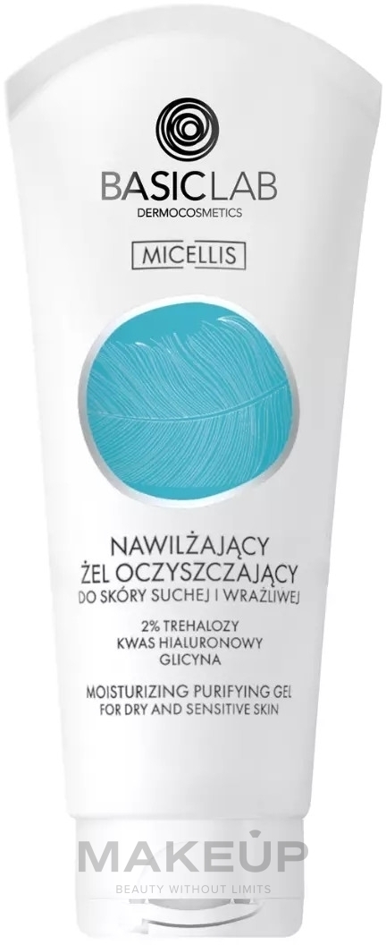 Nawilżający żel oczyszczający do skóry suchej i wrażliwej - BasicLab Dermocosmetics Micellis — Zdjęcie 100 ml