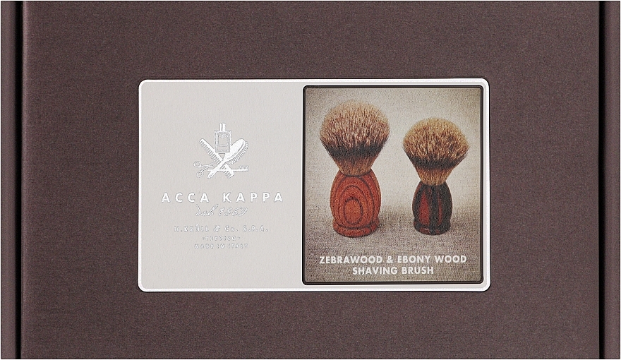 Pędzel do golenia, mały - Acca Kappa Apollo Zebrawood Shaving Brush — Zdjęcie N2