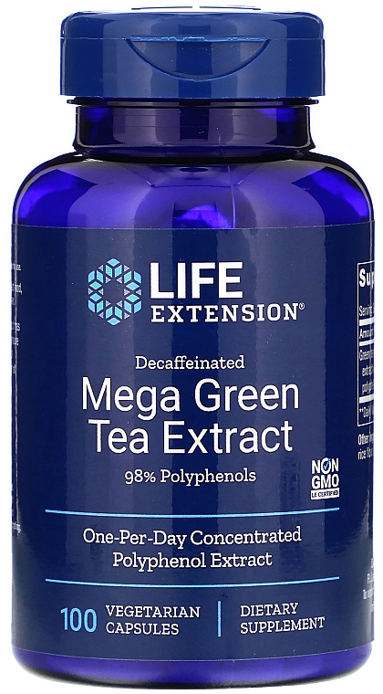 Suplement diety z esencją z zielonej herbaty - Life Extension Mega Green Tea — Zdjęcie N1