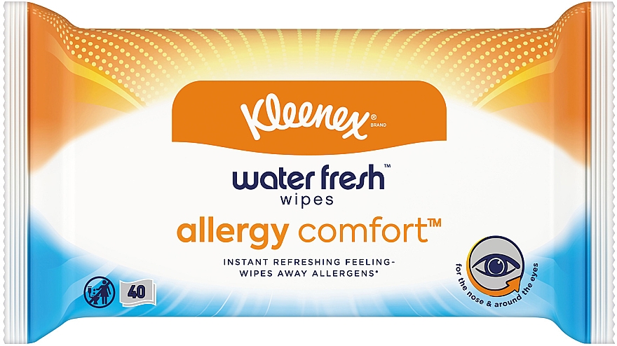 Chusteczki nawilżane przeciw alergenom, 40 szt. - Kleenex Allergy Comfort — Zdjęcie N1