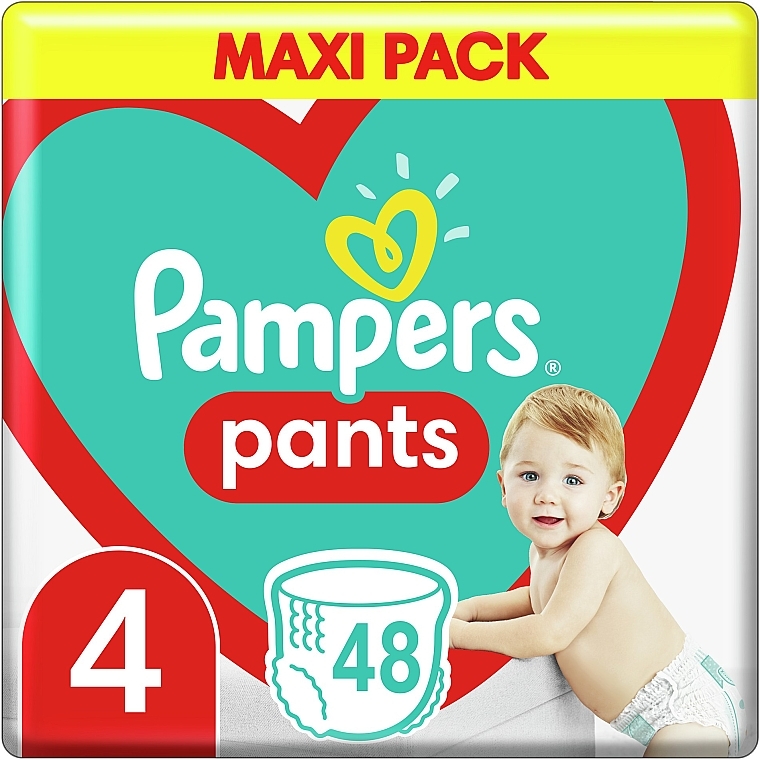 Pieluchomajtki Pants rozmiar 4, 9-15 kg, 48 szt. - Pampers — Zdjęcie N1