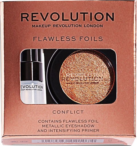 Zestaw do makijażu oczu - Makeup Revolution Flawless Foils (eyeshadow 2 g + primer 2 ml)  — Zdjęcie N1
