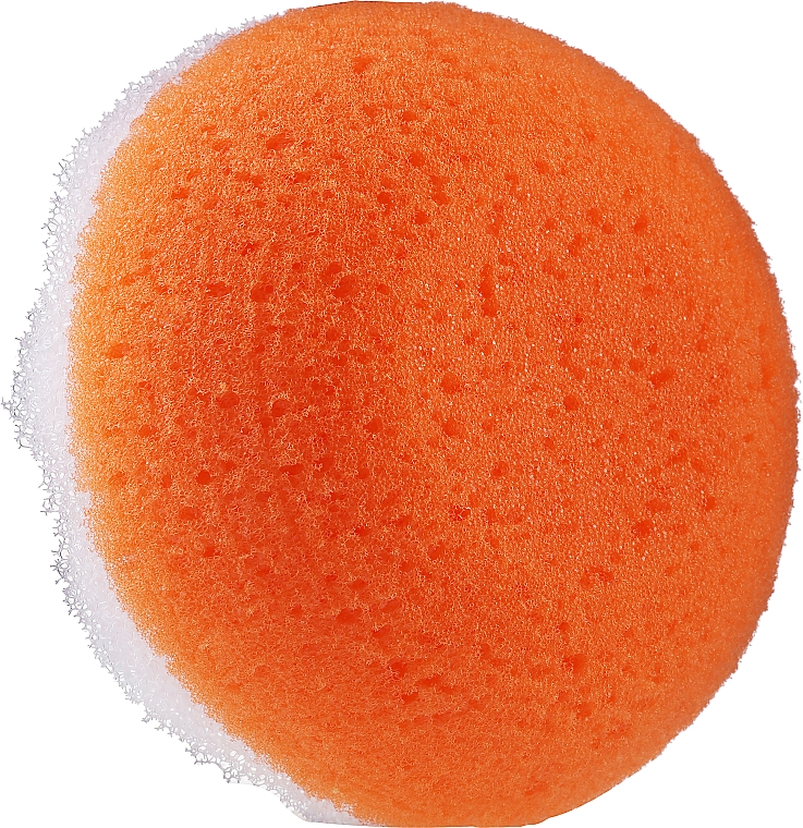 Gąbka do kąpieli okrągła, pomarańczowa - LULA — Zdjęcie N1