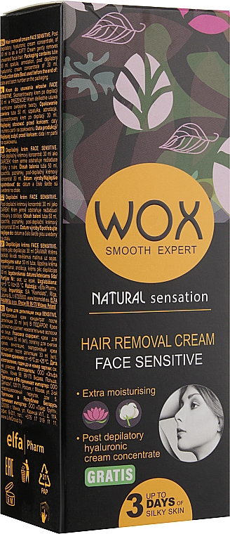 Krem do depilacji twarzy Sensitive - WOX Smooth Expert Hair Removal Cream Face