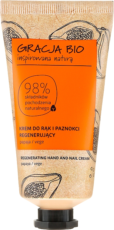 Regenerujący krem do rąk i paznokci Papaja - Gracja Bio Regenerating Hand And Nail Cream — Zdjęcie N1