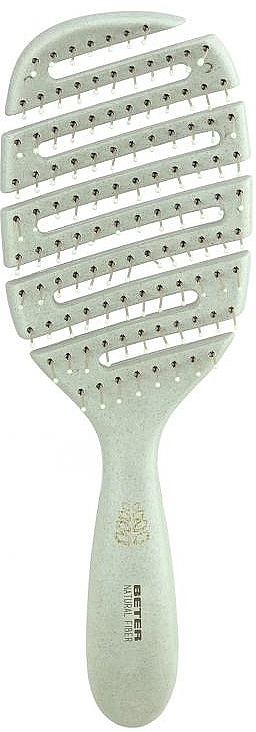 Szczotka ułatwiająca rozczesywanie, zielona - Beter Detangling Natural Fiber Flexible Vent Brush Green — Zdjęcie N1