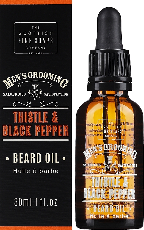 Olejek do brody - Scottish Fine Soaps Men's Thistle & Black Pepper Beard Oil — Zdjęcie N2