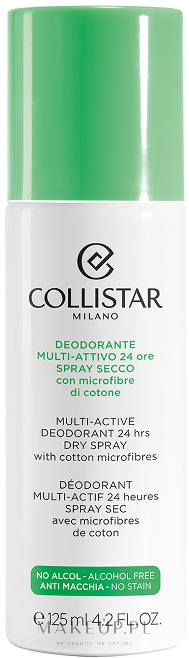 Multiaktywny dezodorant w suchym sprayu do wszystkich rodzajów skóry - Collistar Multi-Active Deodorant 24 Hours Dry Spray — Zdjęcie 125 ml