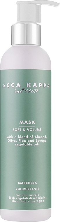 Maska do włosów zwiększająca objętość - Acca Kappa 1869 Mask Soft A Volume — Zdjęcie N1