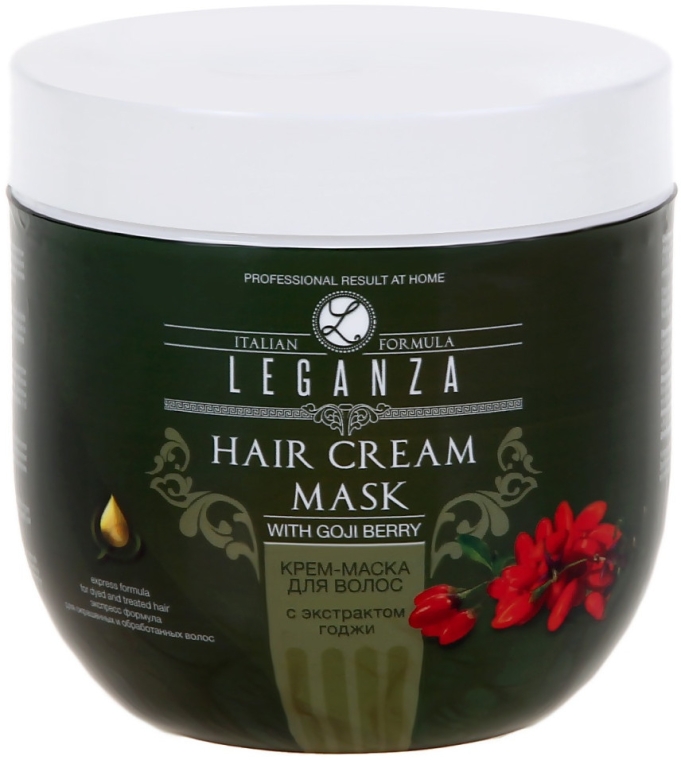 Krem-maska do włosów z wyciągiem z goji - Leganza Cream Hair Mask With Extract Of Goji Berry (bez dozownika) — Zdjęcie N2