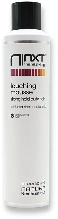 Pianka do włosów kręconych o mocnym utrwaleniu - Napura NXT Touching Mousse Curly Hair Strong Hold — Zdjęcie N1