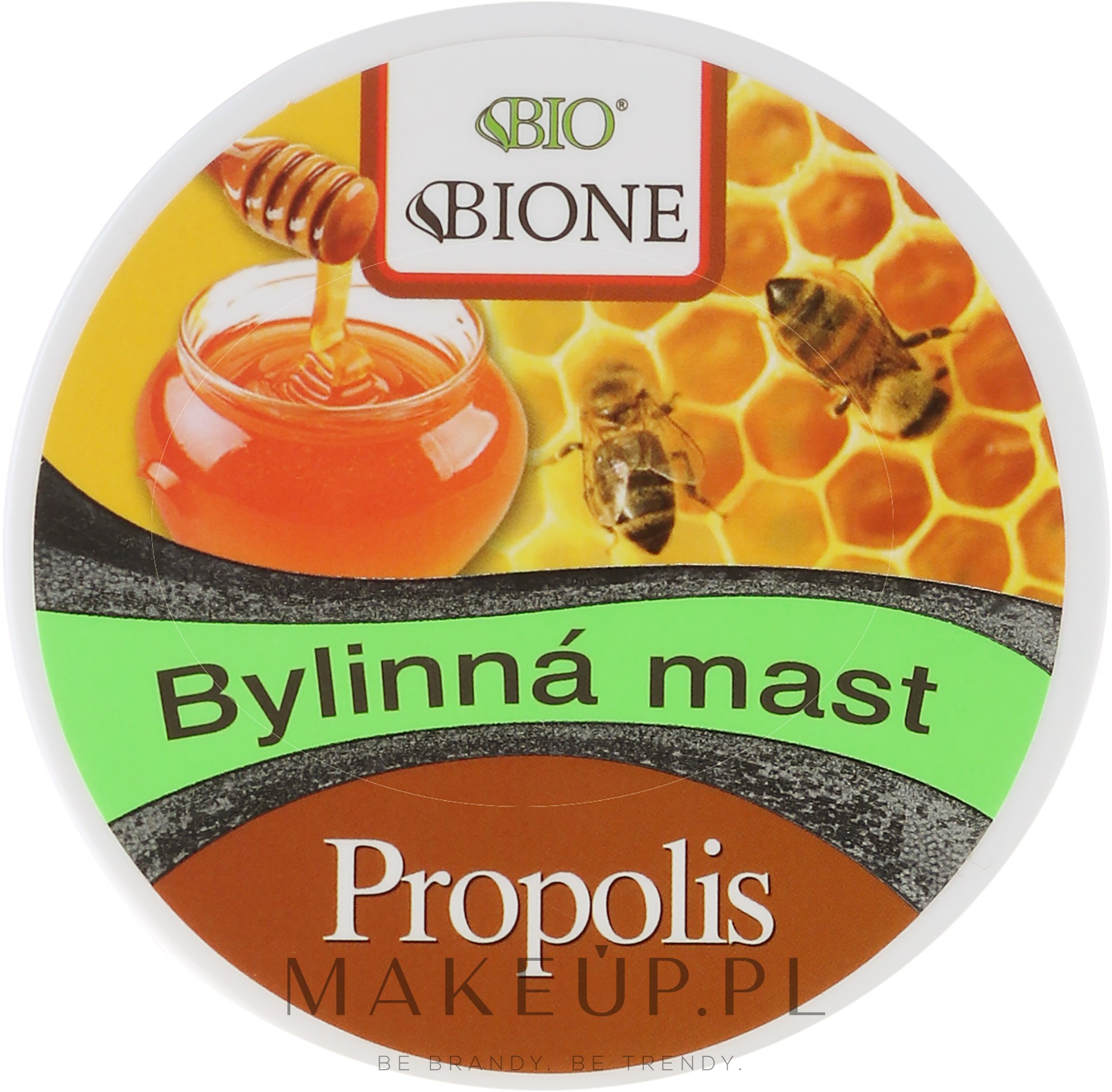 Ziołowa maść do ciała z mleczkiem pszczelim i koenzymem Q10 - Bione Cosmetics Honey + Q10 Herbal Cream Propolis — Zdjęcie 51 ml