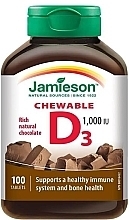 Kup Suplement diety Witamina D3 o smaku czekoladowym - Jamieson Chewable Vitamin D3 1,000 IU