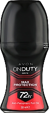 Antyperspirant dla mężczyzn - Avon On Duty Men Max Protection Deodorant Rol On 72H — Zdjęcie N1