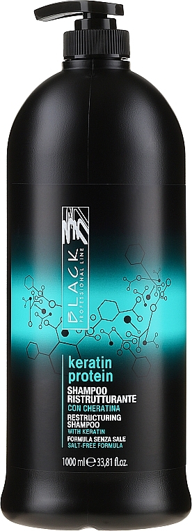 PRZECENA! Restrukturyzujący szampon do włosów zniszczonych z proteinami keratyny - Black Professional Line Keratin Protein Restructuring Shampoo * — Zdjęcie N2