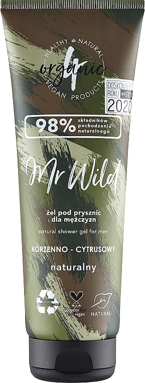 PREZENT! Naturalny żel pod prysznic dla mężczyzn Bergamotka - 4Organic Mr Wild — Zdjęcie N1