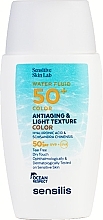 Kup Fluid do twarzy z filtrem przeciwsłonecznym - Sensilis Antiaging & Light Water Fluid 50+ Color