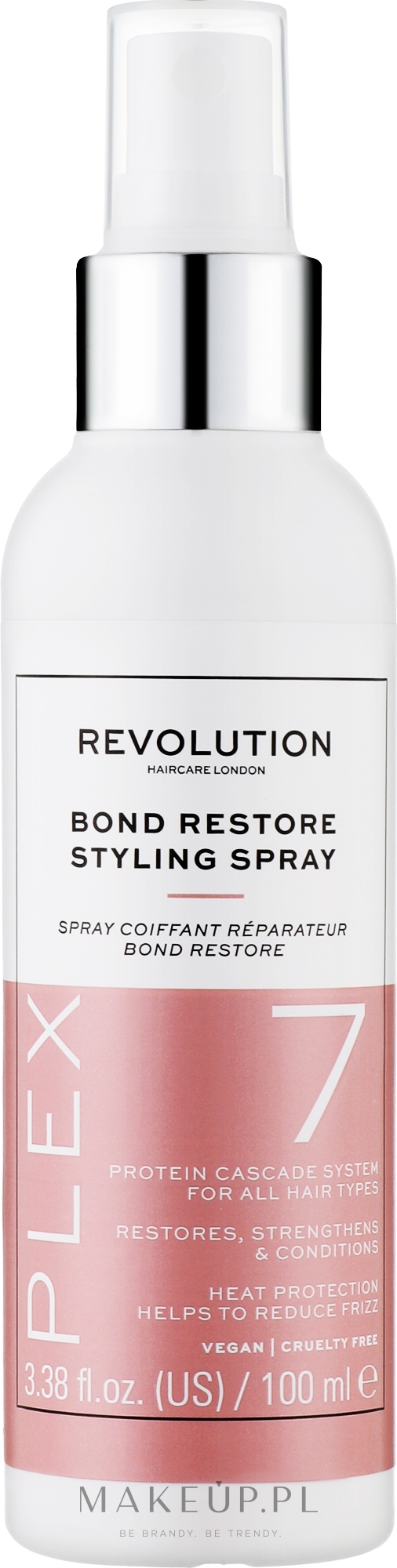 Sól morska w sprayu do włosów - Makeup Revolution Plex 7 Bond Restore Styling Spray — Zdjęcie 100 ml