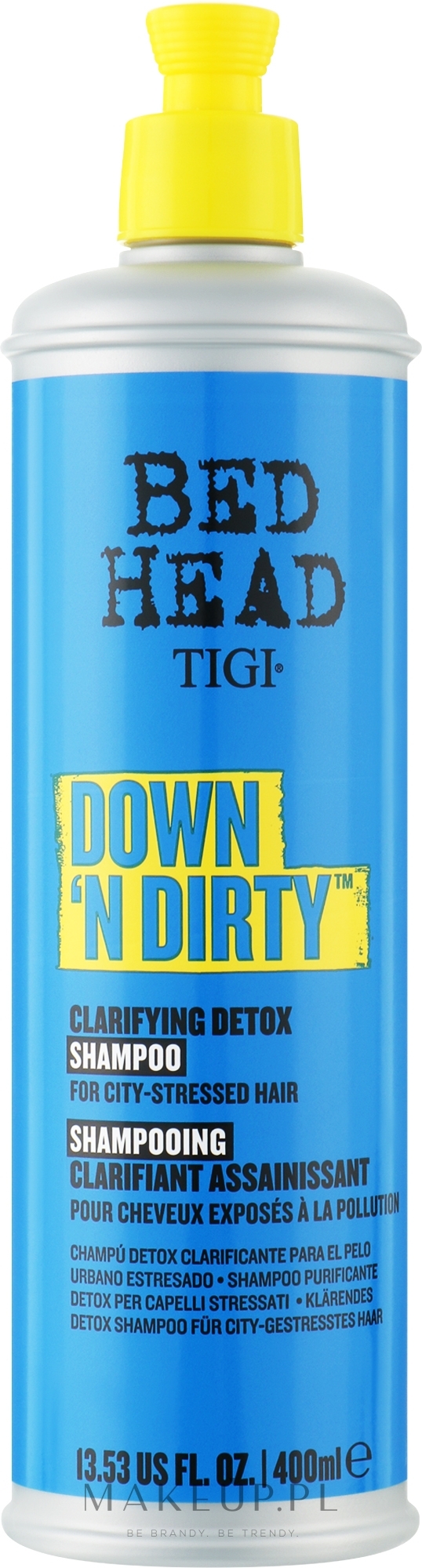 Detoksykujący szampon do włosów - Tigi Bed Head Down 'N Dirty Shampoo — Zdjęcie 400 ml