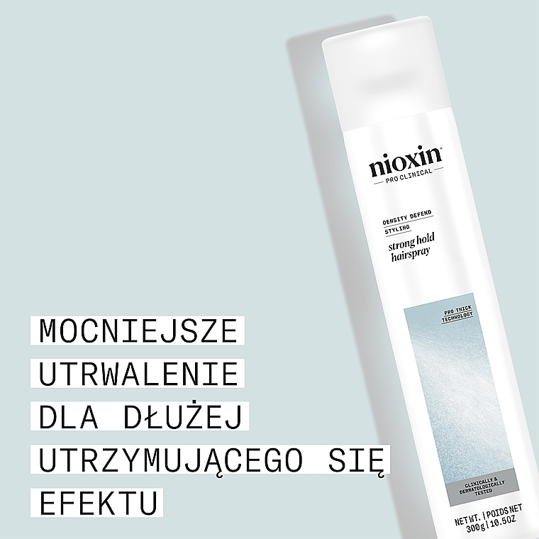 Mocno utrwalający lakier do włosów - Nioxin Pro Clinical Density Defend Strong Hold Hairspray — Zdjęcie N6