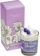 Kup Świeca zapachowa w szkle - Bomb Cosmetics Piped Candle Shiny Happy Purple