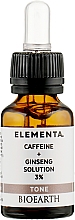 Serum do twarzy Kofeina+żeń-szeń 3% - Bioearth Elementa Tone Caffeine + Ginseng Solution 3% — Zdjęcie N3