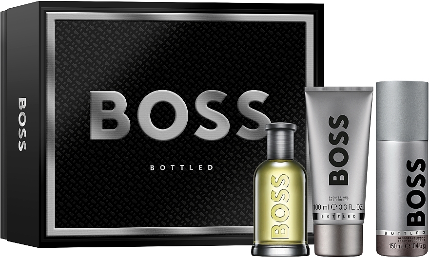 BOSS Bottled - Zestaw (edt/100ml + sh/gel/100ml + deo/spray/150ml) — Zdjęcie N2