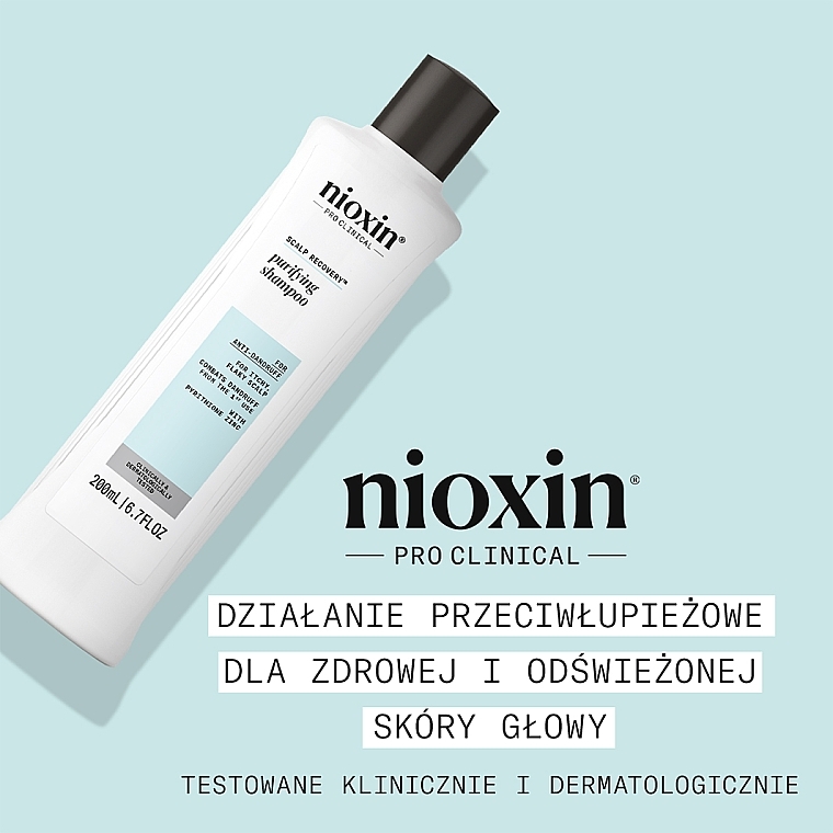 Szampon do włosów przeciw łupieżowi - Nioxin Pro Clinical Scalp Recovery System Purifying Shampoo — Zdjęcie N2