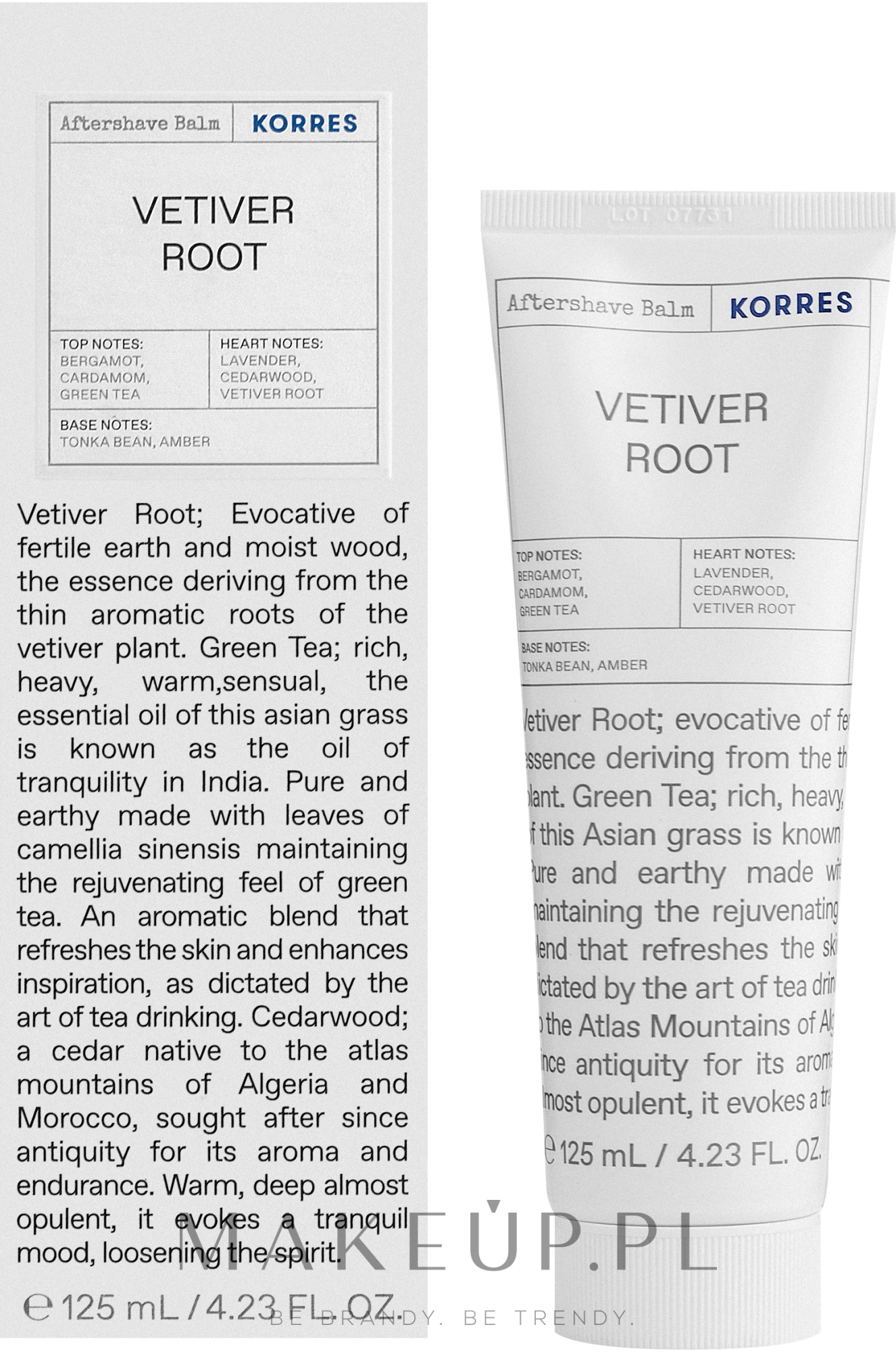 Korres Vetiver Root - Balsam po goleniu — фото 125 ml