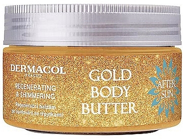 Olejek do ciała po opalaniu - Dermacol After Sun Gold Regenerating Shimmering Body Butter — Zdjęcie N1