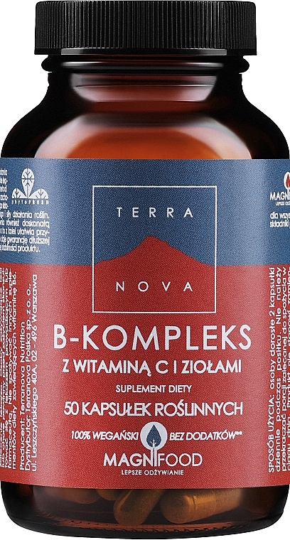 Kompleks z witaminą C i ziołami - Terranova B Complex With Vitamin C — Zdjęcie N1