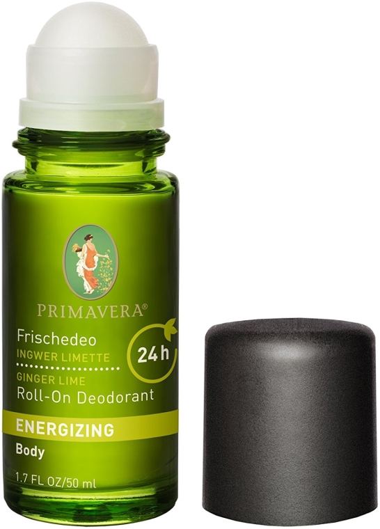 Dezodorant w kulce Imbir i limonka - Primavera Fresh Deodorant with Ginger and Lime  — Zdjęcie N2