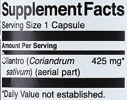 Suplement diety Cilantro, 425 mg - Swanson Full Spectrum Cilantro — Zdjęcie N3