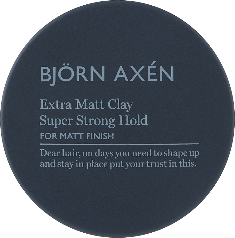 Matująca glinka do stylizacji włosów - BjOrn AxEn Extra Matt Clay Super Strong Hold