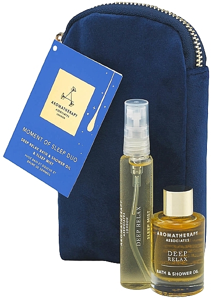 PRZECENA! Zestaw - Aromatherapy Associates Moment Of Sleep Duo (spray/mini/10ml + oil/mini/9ml + bag/1pc) * — Zdjęcie N1