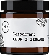 Kup Dezodorant w kremie z olejkiem cedrowym i ziołami - La-Le Cream Deodorant